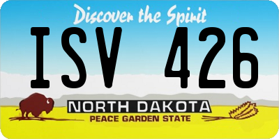 ND license plate ISV426