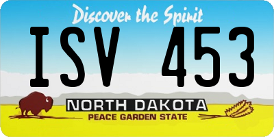 ND license plate ISV453