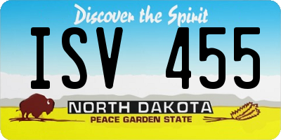 ND license plate ISV455