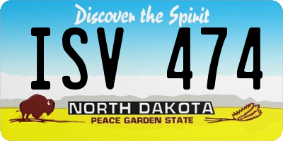 ND license plate ISV474