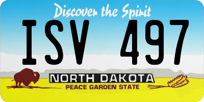 ND license plate ISV497