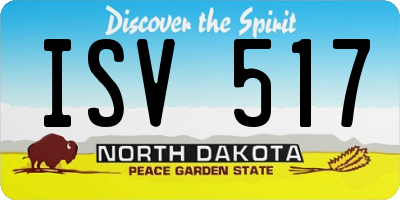 ND license plate ISV517