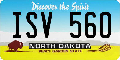 ND license plate ISV560