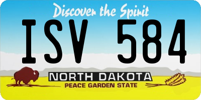 ND license plate ISV584
