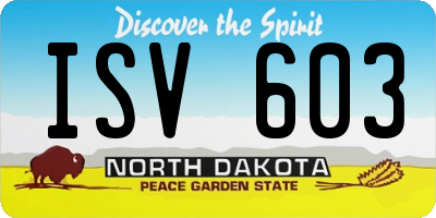 ND license plate ISV603