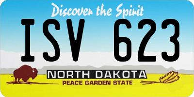 ND license plate ISV623