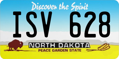 ND license plate ISV628