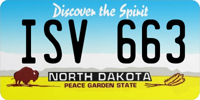ND license plate ISV663