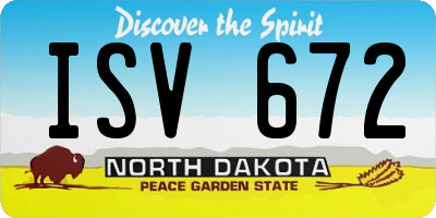 ND license plate ISV672