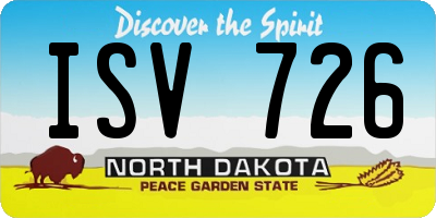 ND license plate ISV726