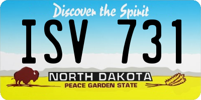 ND license plate ISV731