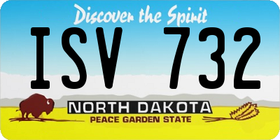 ND license plate ISV732