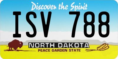 ND license plate ISV788