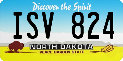 ND license plate ISV824
