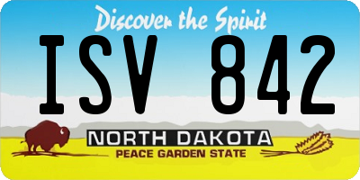 ND license plate ISV842