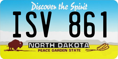 ND license plate ISV861