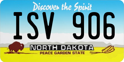 ND license plate ISV906