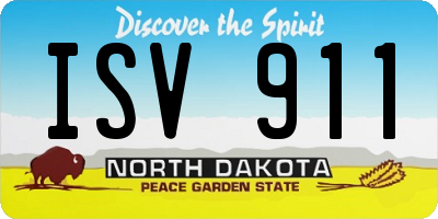 ND license plate ISV911