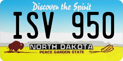 ND license plate ISV950