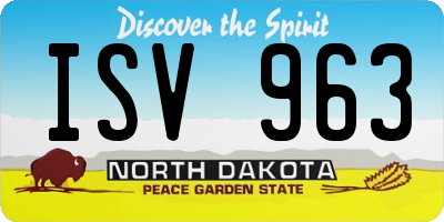 ND license plate ISV963