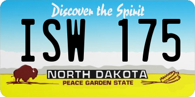 ND license plate ISW175