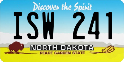 ND license plate ISW241