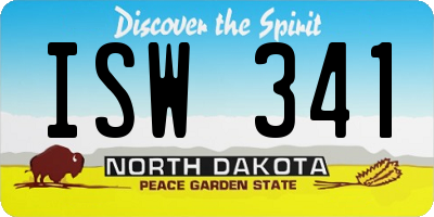 ND license plate ISW341