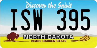 ND license plate ISW395