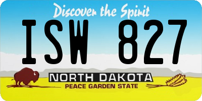 ND license plate ISW827