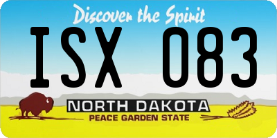 ND license plate ISX083