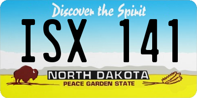 ND license plate ISX141