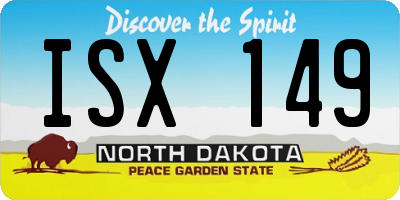 ND license plate ISX149