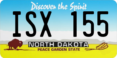 ND license plate ISX155
