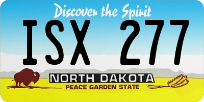 ND license plate ISX277