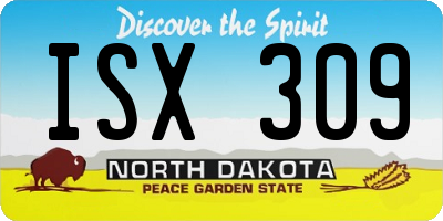 ND license plate ISX309
