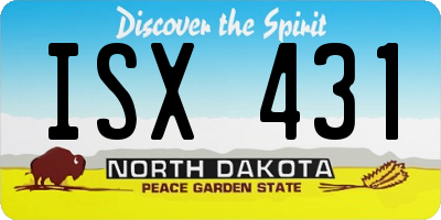 ND license plate ISX431