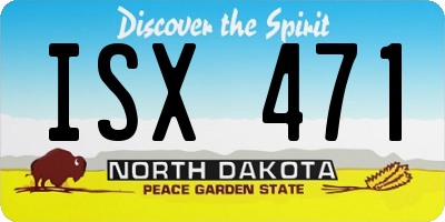 ND license plate ISX471