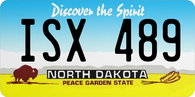 ND license plate ISX489