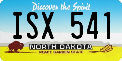 ND license plate ISX541