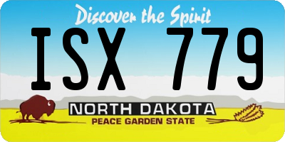 ND license plate ISX779