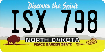 ND license plate ISX798