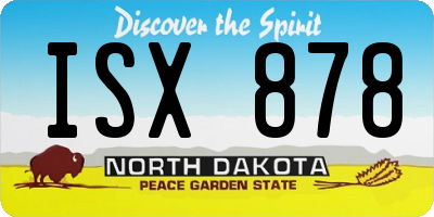 ND license plate ISX878