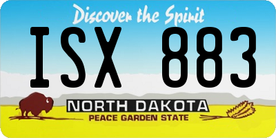 ND license plate ISX883