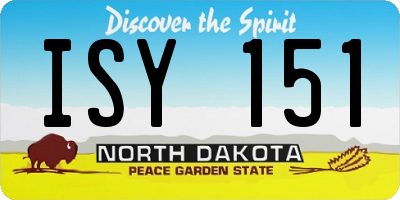 ND license plate ISY151