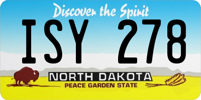 ND license plate ISY278