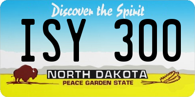 ND license plate ISY300
