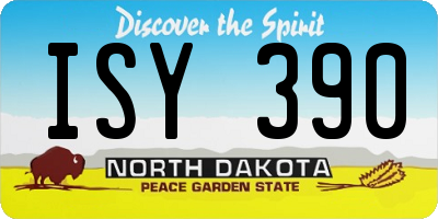 ND license plate ISY390