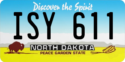 ND license plate ISY611