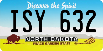 ND license plate ISY632