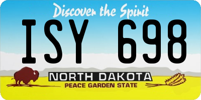 ND license plate ISY698